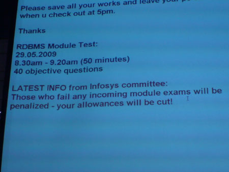 Infosys's UTeM Campus Connect 3rd batch being cruel