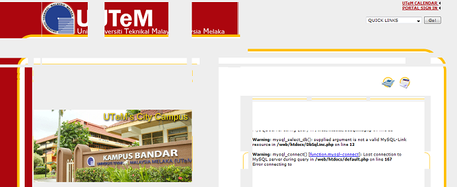 Utem Server down